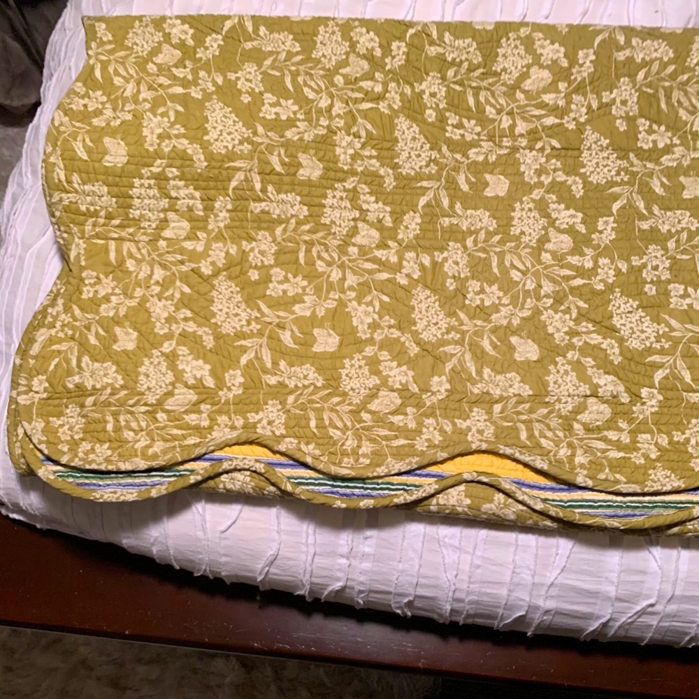 Queen size quilt and 2 pillow shams for bed